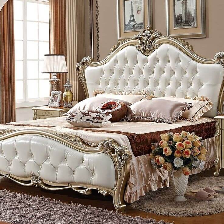 Antique Luxury Italian Classic Chinioti bed set